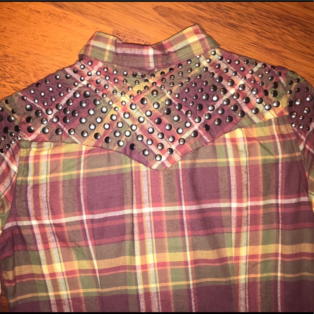 Stetson Pearl Snap Button Up With Stud Details!! - image 4